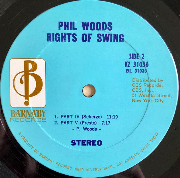 Phil Woods : Rights Of Swing (LP, Album, RE)