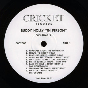 Buddy Holly : In Person: Volume #2 (LP, Comp, Unofficial)