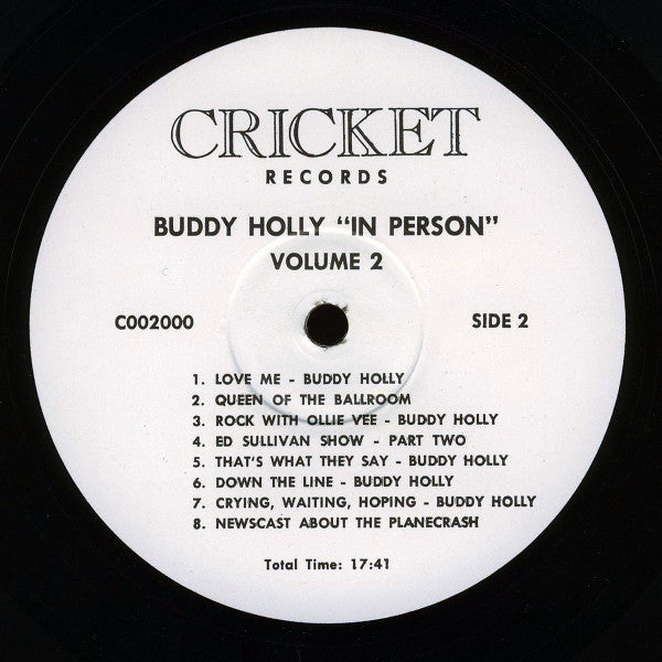 Buddy Holly : In Person: Volume #2 (LP, Comp, Unofficial)