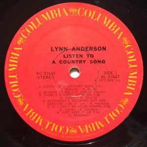 Lynn Anderson : Listen To A Country Song (LP, Album)