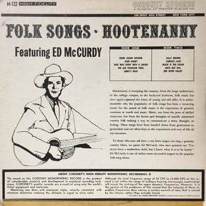 Various : Folk Songs & Hootenanny Featuring Ed McCurdy (LP, Comp, Mono)