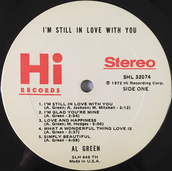 Al Green : I'm Still In Love With You (LP, Album, TH )