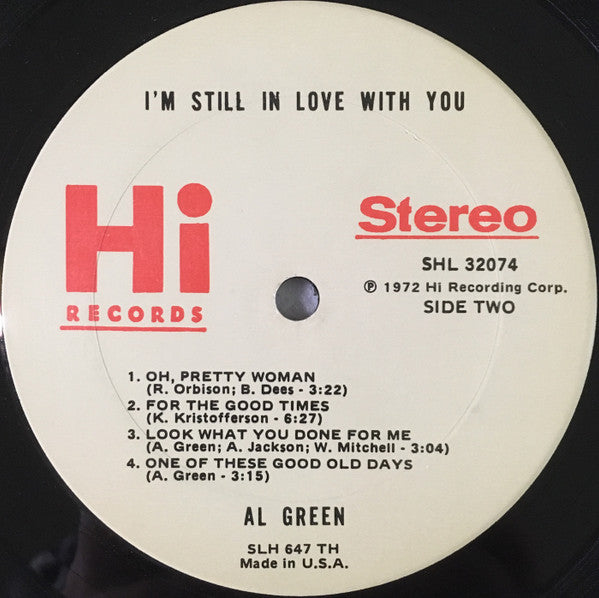Al Green : I'm Still In Love With You (LP, Album, TH )