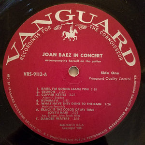 Joan Baez : In Concert (LP, Album, Mono, No )