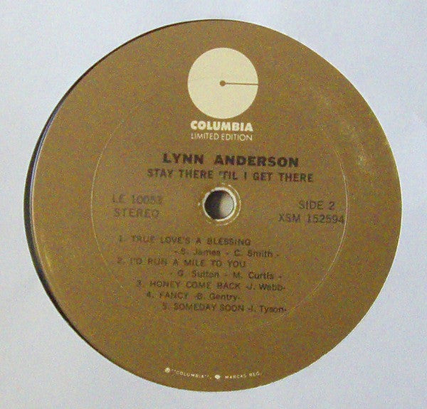 Lynn Anderson : Stay There 'Til I Get There (LP, Album, RE)