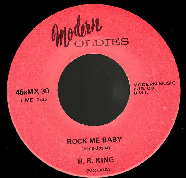 B.B. King : Rock Me Baby / I Can't Lose (7", Single, RE)