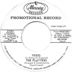 The Platters : Trees / Immortal Love (7", Single, Promo)