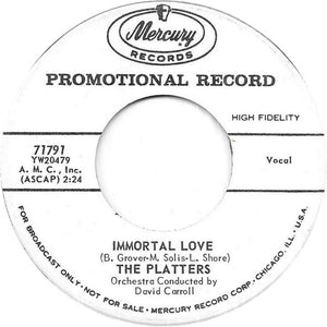 The Platters : Trees / Immortal Love (7", Single, Promo)