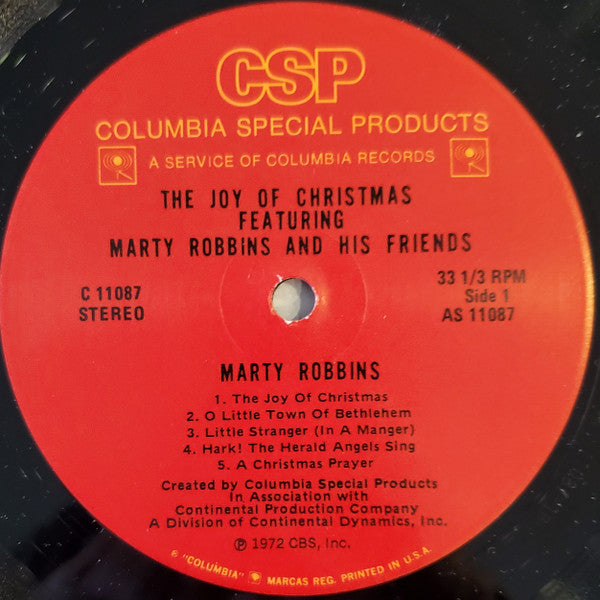 Marty Robbins And His Friends* : The Joy Of Christmas (LP, Comp)