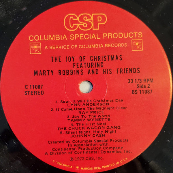 Marty Robbins And His Friends* : The Joy Of Christmas (LP, Comp)