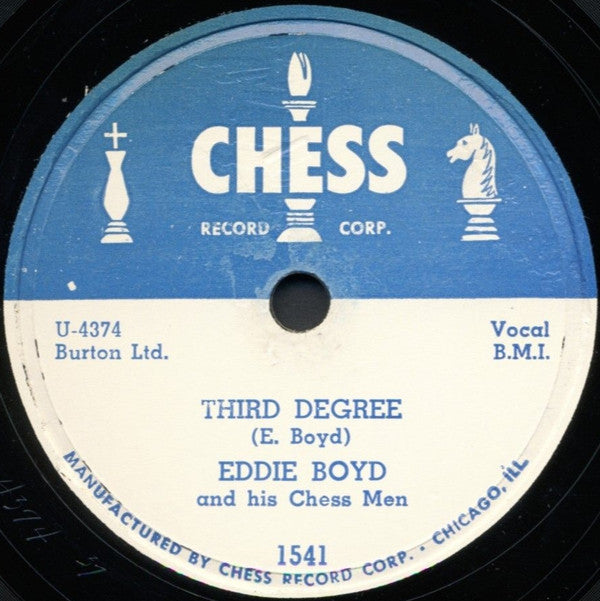 Eddie Boyd And His Chess Men* : Third Degree / Back Beat (10", Single)