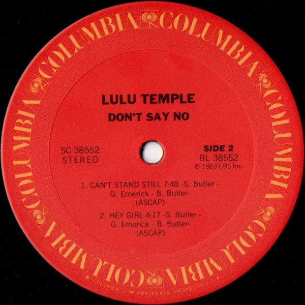 Lulu Temple : Don't Say No (12", EP)