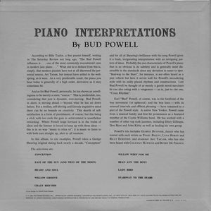 Bud Powell : Piano Interpretations By Bud Powell (LP, RE)