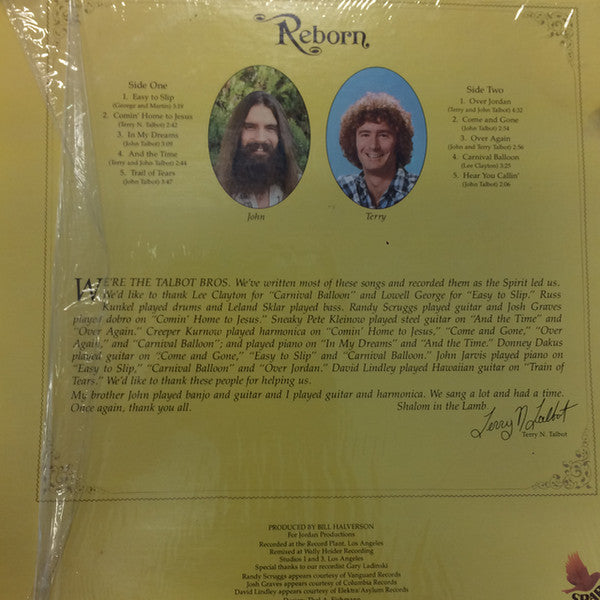 The Talbot Brothers* : Reborn (LP, Album, RE)