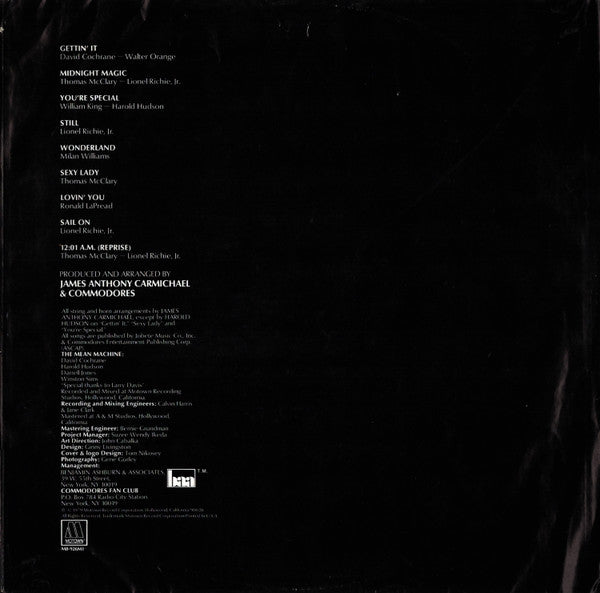 Commodores : Midnight Magic (LP, Album, Club)