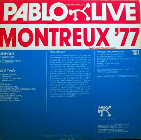 The Pablo All Stars Jam* : Montreux '77 (LP, Album)