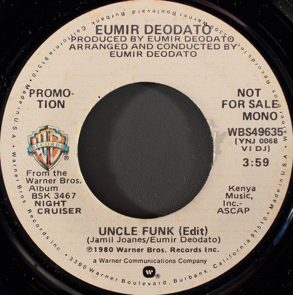 Eumir Deodato : Uncle Funk (7", Single, Mono, Promo)