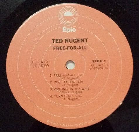 Ted Nugent : Free-For-All (LP, Album, Alt)