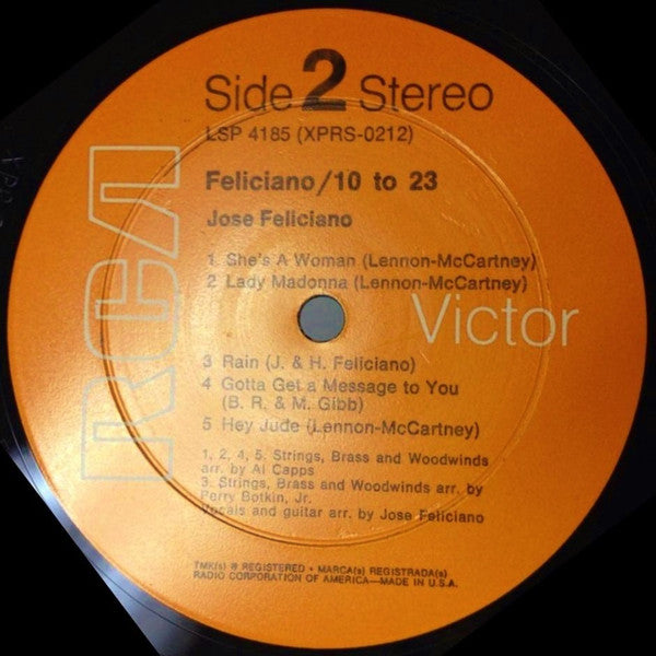 Jose Feliciano* : 10 To 23 (LP, Album, Hol)