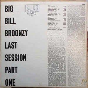 Big Bill Broonzy : Last Session Part 1 (LP, Mono)