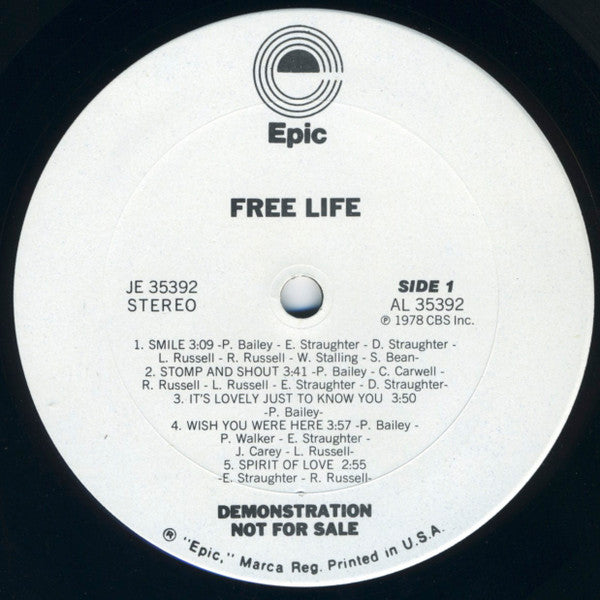 Free Life : Free Life (LP, Album, Promo)