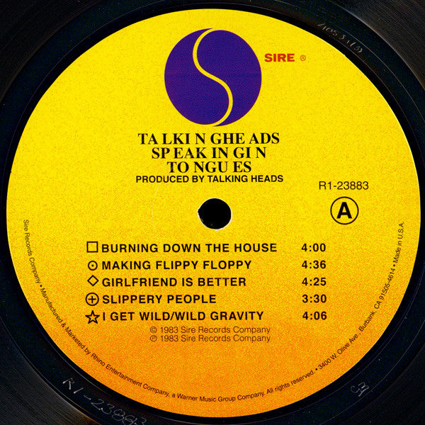Talking Heads : Speaking In Tongues (LP, Album, RE, 180)