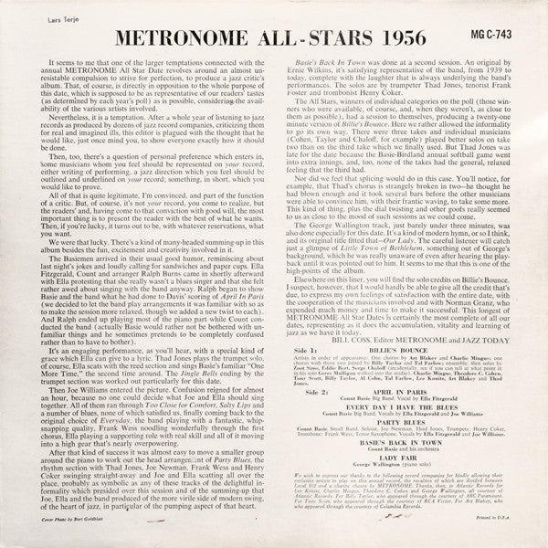 Metronome All-Stars 1956* : Metronome All-Stars 1956 (LP, Album, Mono)