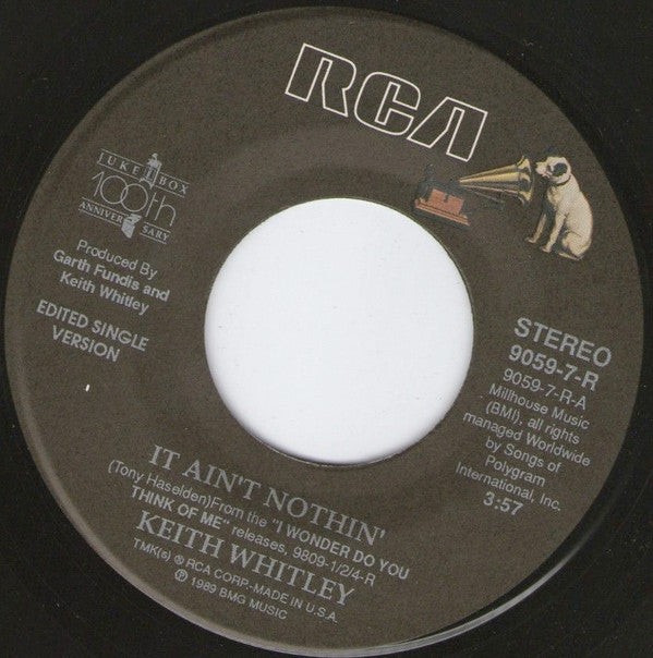 Keith Whitley : It Ain't Nothin'  (7", Single)