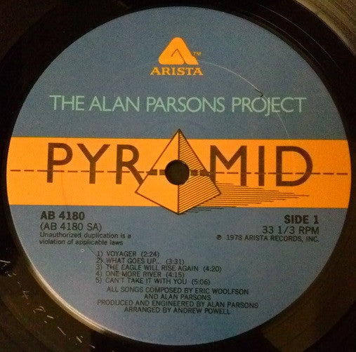 The Alan Parsons Project : Pyramid (LP, Album, Ter)