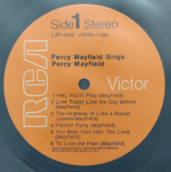 Percy Mayfield : Sings Percy Mayfield (LP, Album)