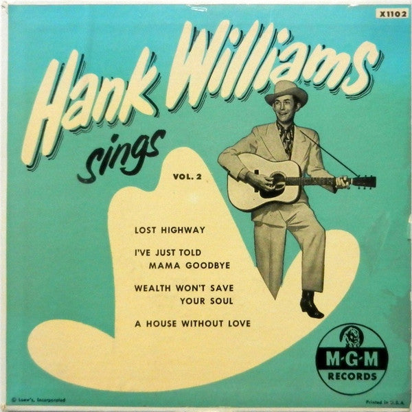 Hank Williams With His Drifting Cowboys : Hank Williams Sings Volume 2 (7", EP)