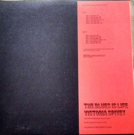 Victoria Spivey : The Blues Is Life (LP, Album)