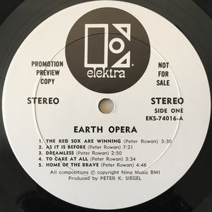 Earth Opera : Earth Opera (LP, Album, Promo, Whi)