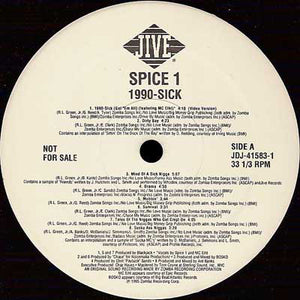 Spice 1 : 1990-Sick (LP, Album, Promo)