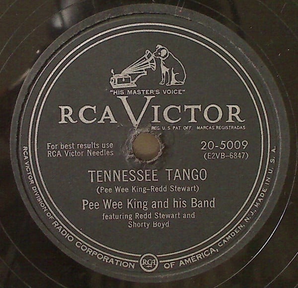 Pee Wee King & His Band : Tennessee Tango / The Crazy Waltz (Shellac, 10")