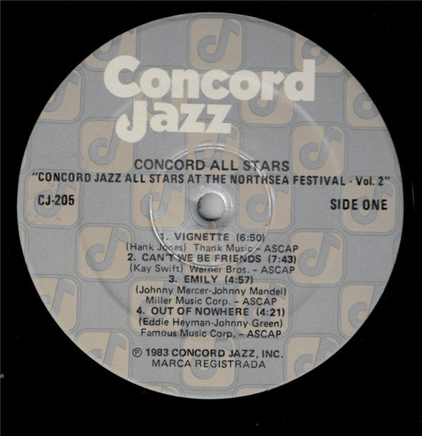 Concord Jazz All Stars : Concord Jazz All Stars At The Northsea Jazz Festival - Volume 2 (LP, Album)