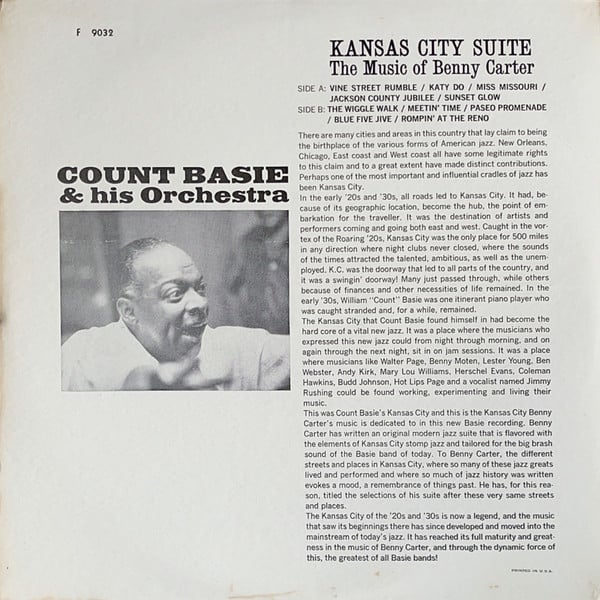 Count Basie Orchestra : Kansas City Suite (The Music Of Benny Carter) (LP, Album, Mono)