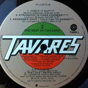 Tavares : The Best Of Tavares (LP, Comp, Club, RCA)