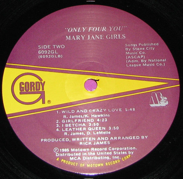 Mary Jane Girls : Only Four You (LP, Album)