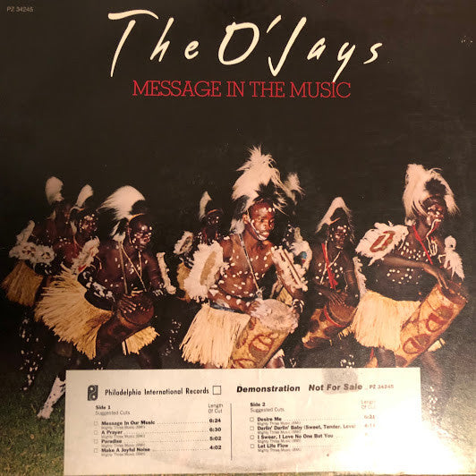 The O'Jays : Message In The Music (LP, Album, Promo)