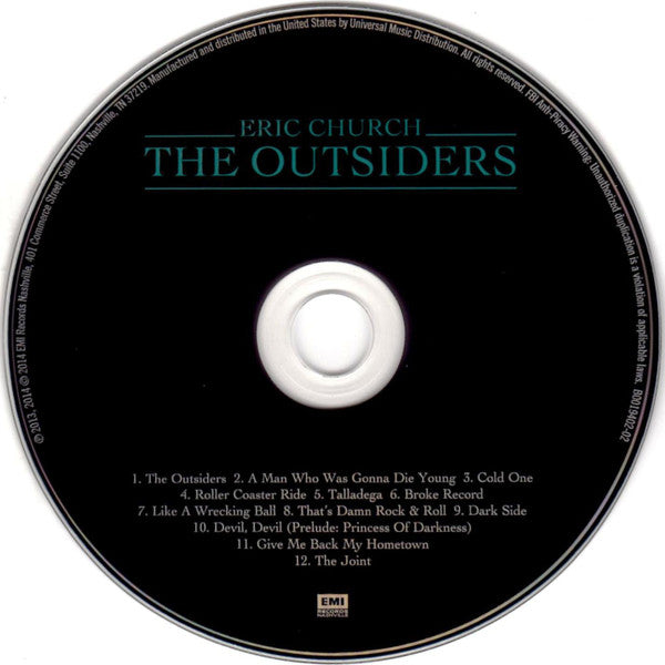 Eric Church : The Outsiders (HDCD, Album)