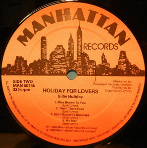 Billie Holiday : Holiday For Lovers (LP, Album, Comp)