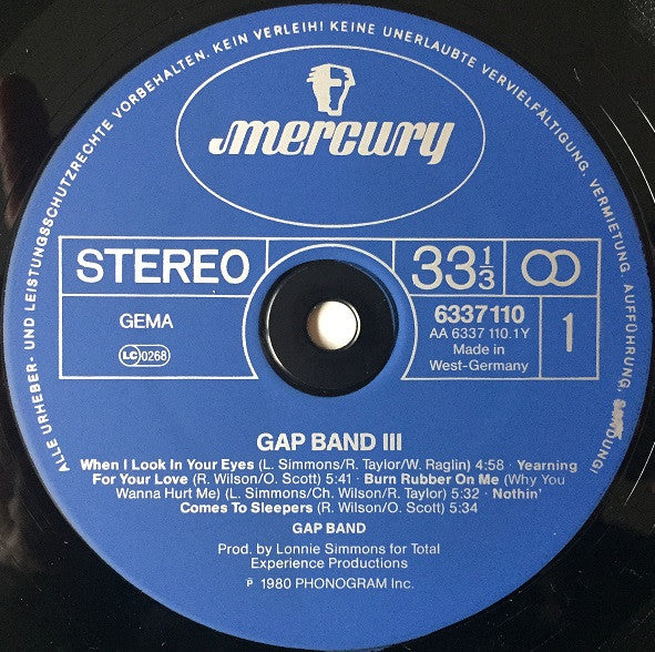 The Gap Band : Gap Band III (LP, Album)