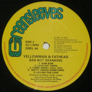 Yellowman & Fathead : Bad Boy Skanking (LP, Album, RE)