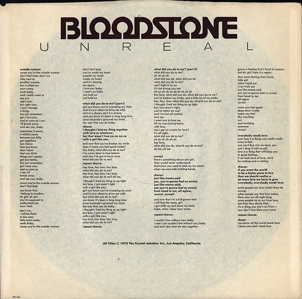 Bloodstone : Unreal (LP, Album)