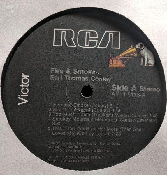 Earl Thomas Conley : Fire & Smoke (LP, Album)