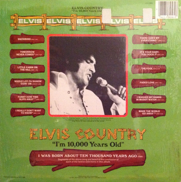 Elvis Presley : Elvis Country (I'm 10,000 Years Old) (LP, Album, RE, Ind)