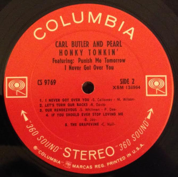 Carl Butler And Pearl* : Honky Tonkin' (LP, Album)