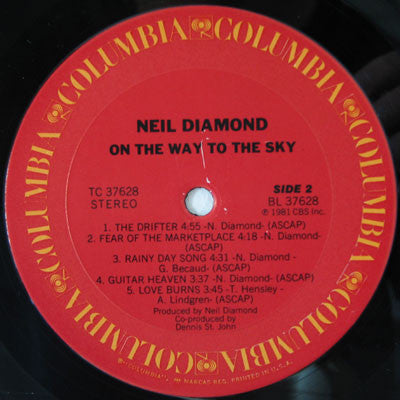 Neil Diamond : On The Way To The Sky (LP, Album)