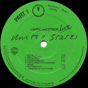 Laurie Anderson : United States Live (5xLP, Album + Box)